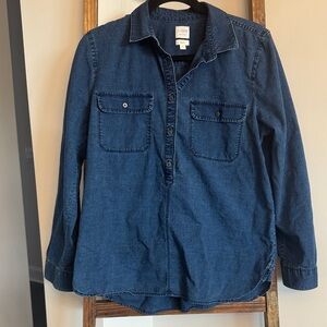J. Crew Dark Blue Button Down Shirt
